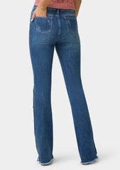 Tall Celina Snap Button Flare Jeans