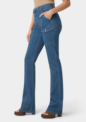 Tall Cassie Cargo Bootcut Jeans