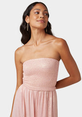 Tall Athena Strapless Flowy Jumpsuit