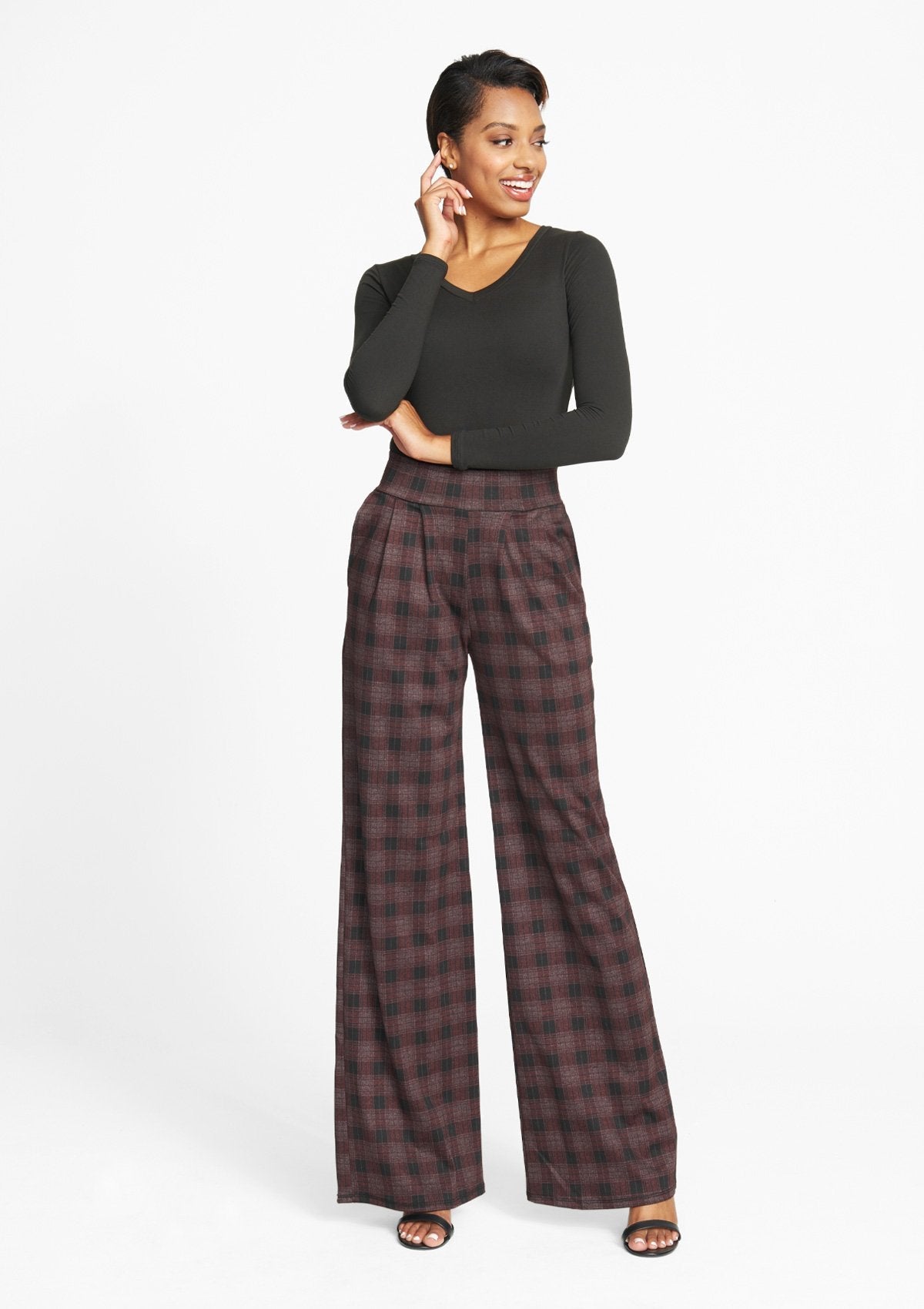 Tall Palazzo Flare Knit Pants