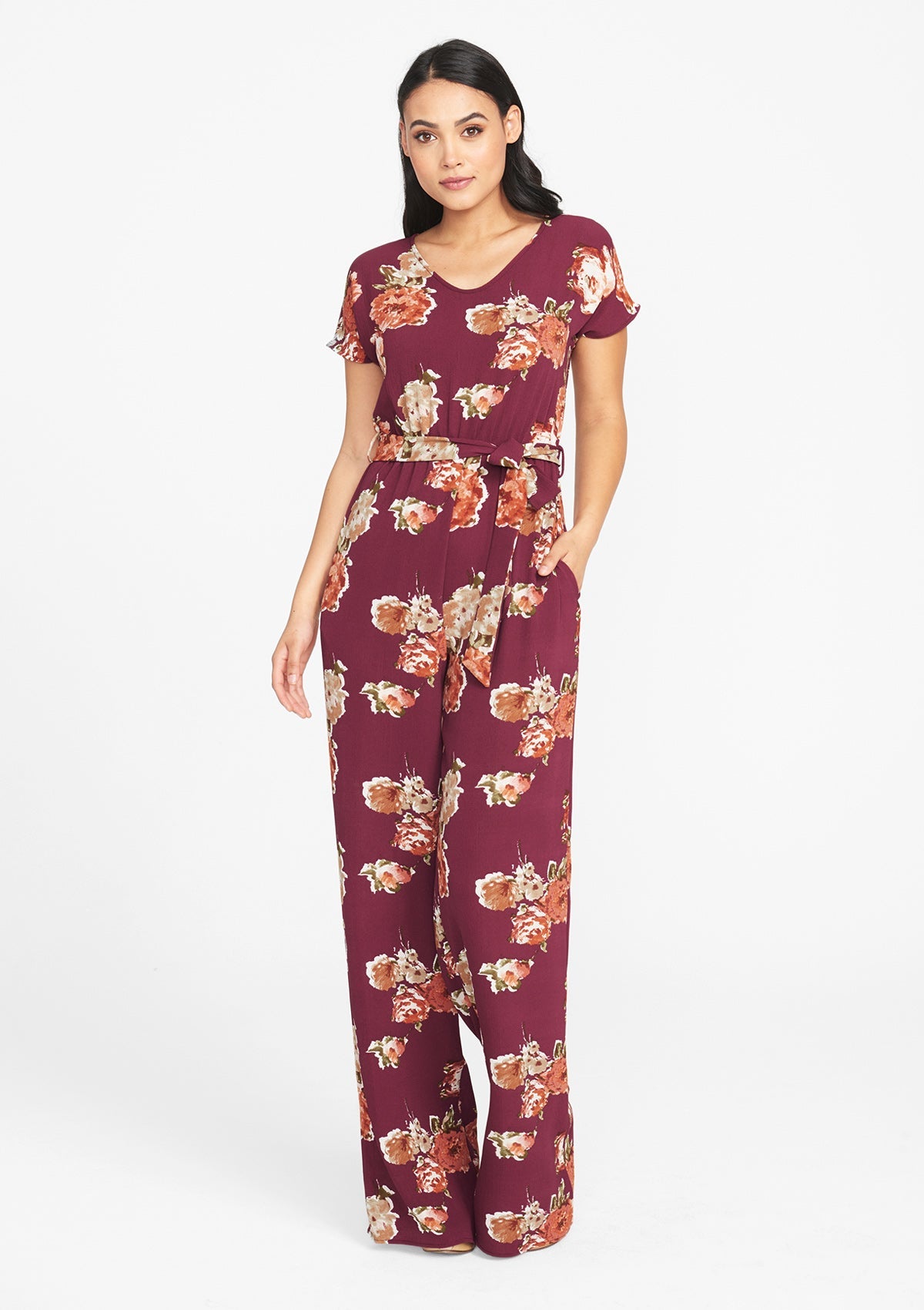 Tall Crepe Floral Jumpsuit