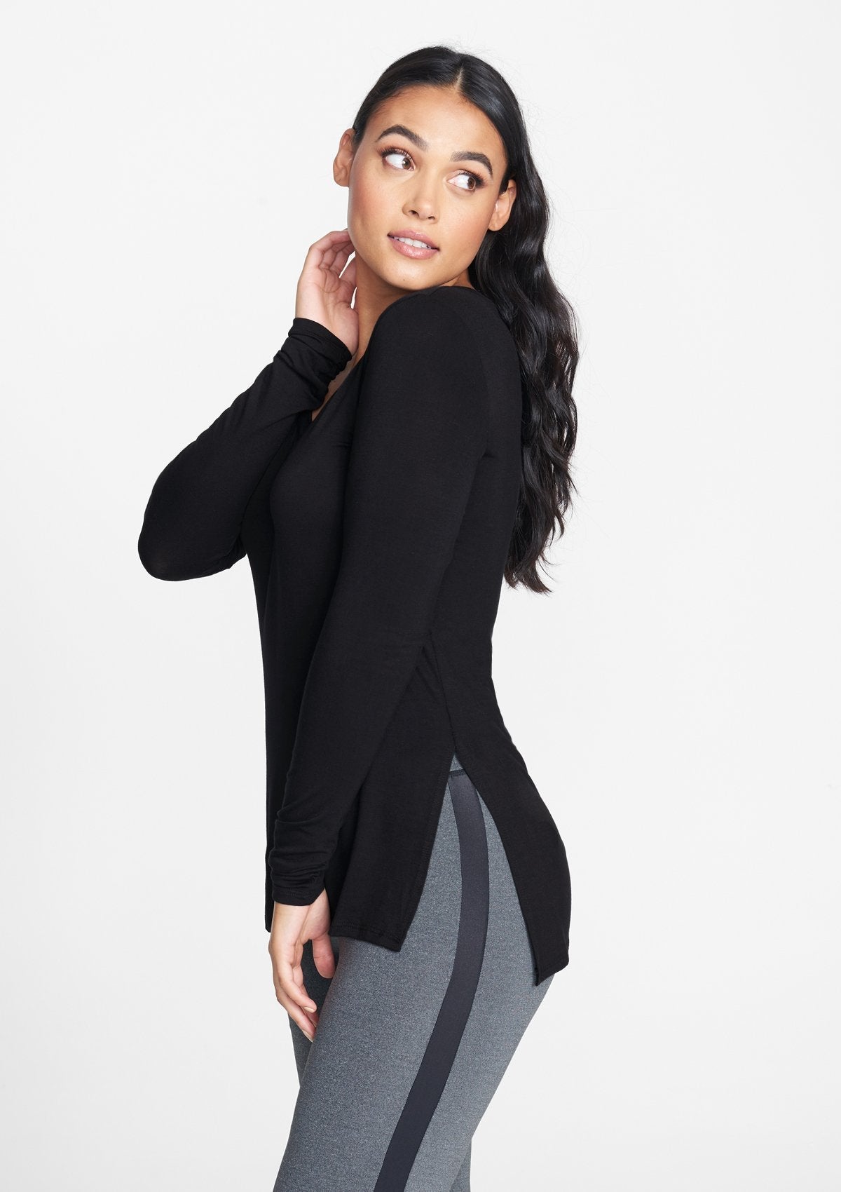 Tall Long Sleeve Split Hem Tee