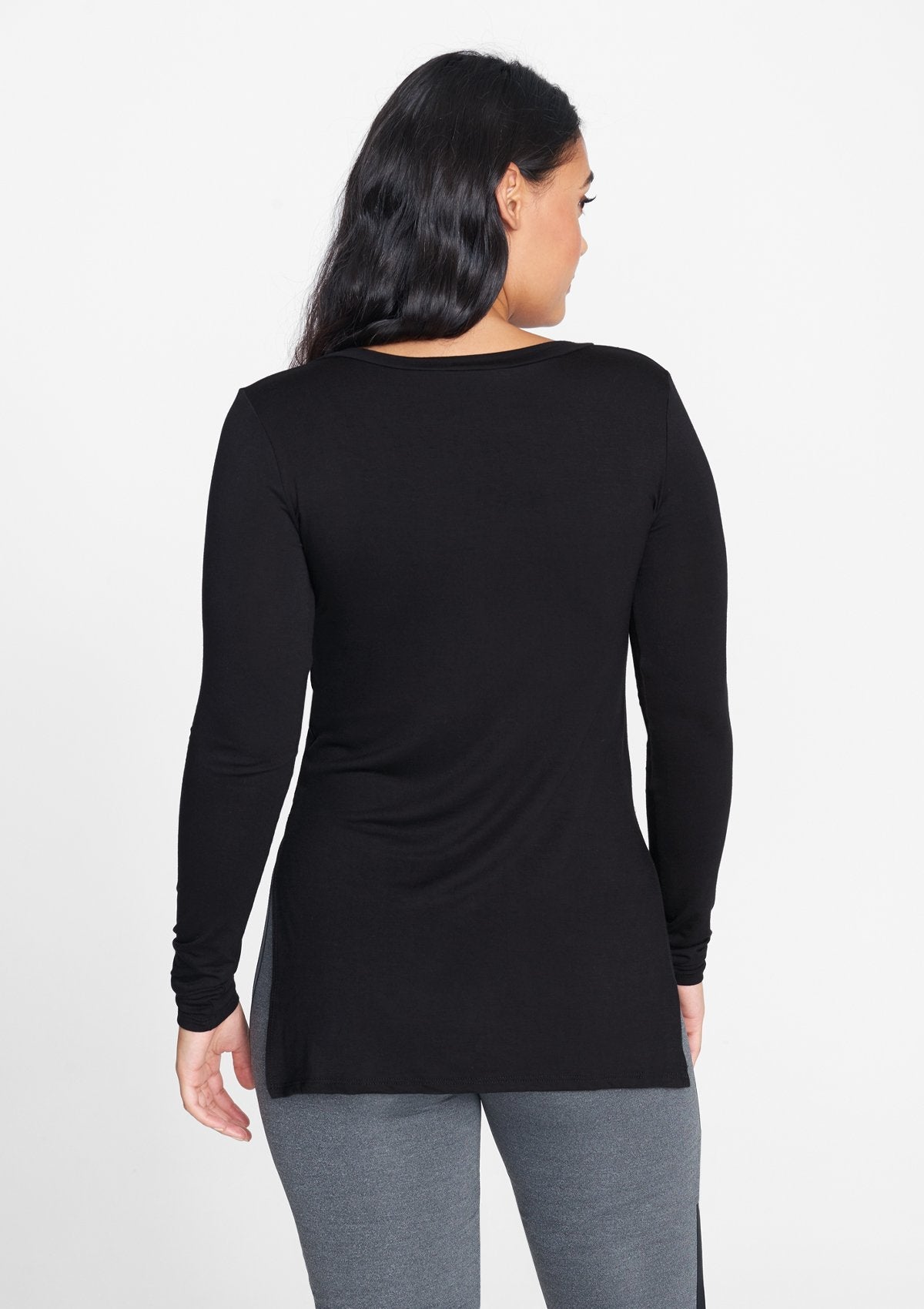 Tall Long Sleeve Split Hem Tee