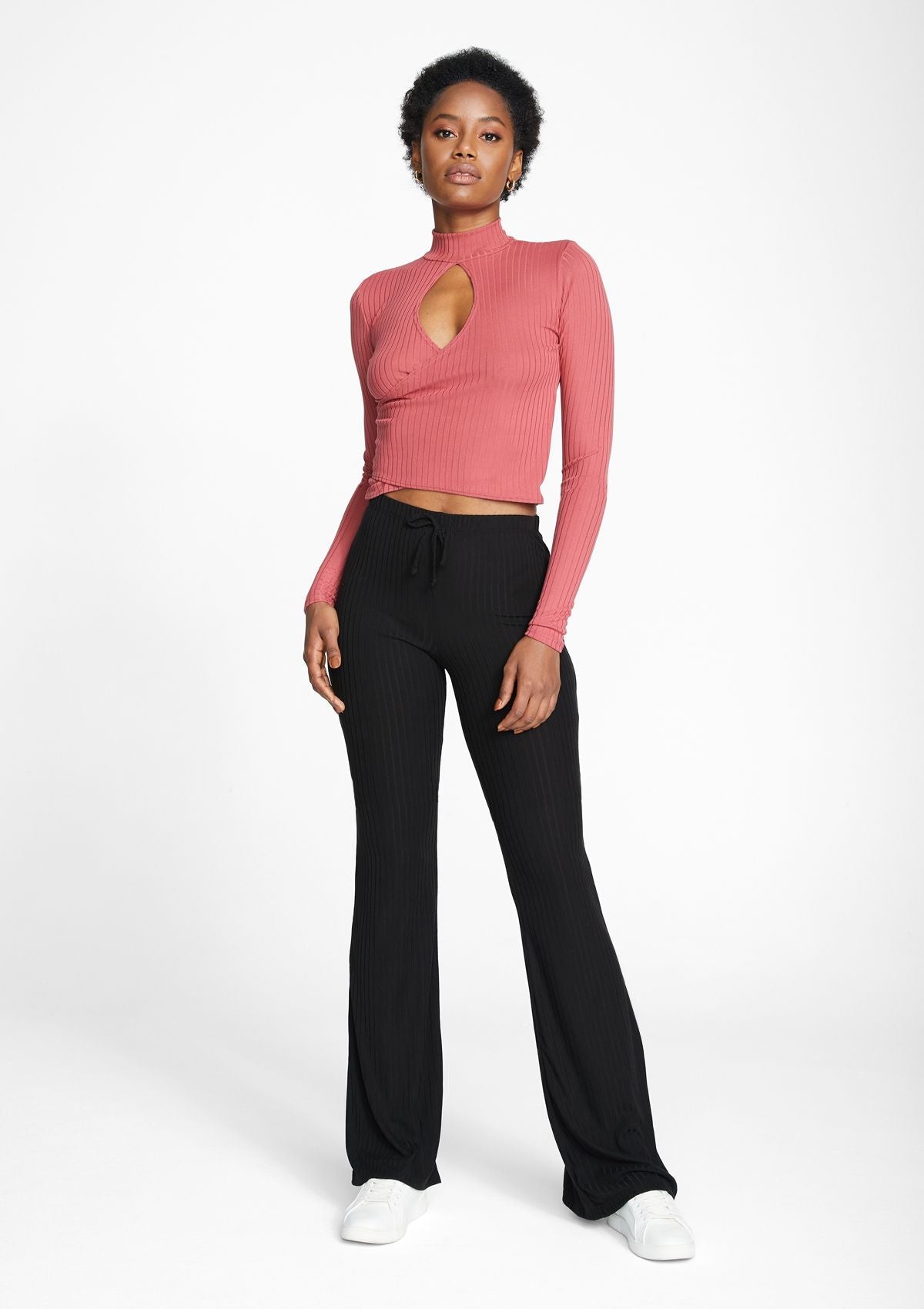 Tall Elana Keyhole Long Sleeve Top