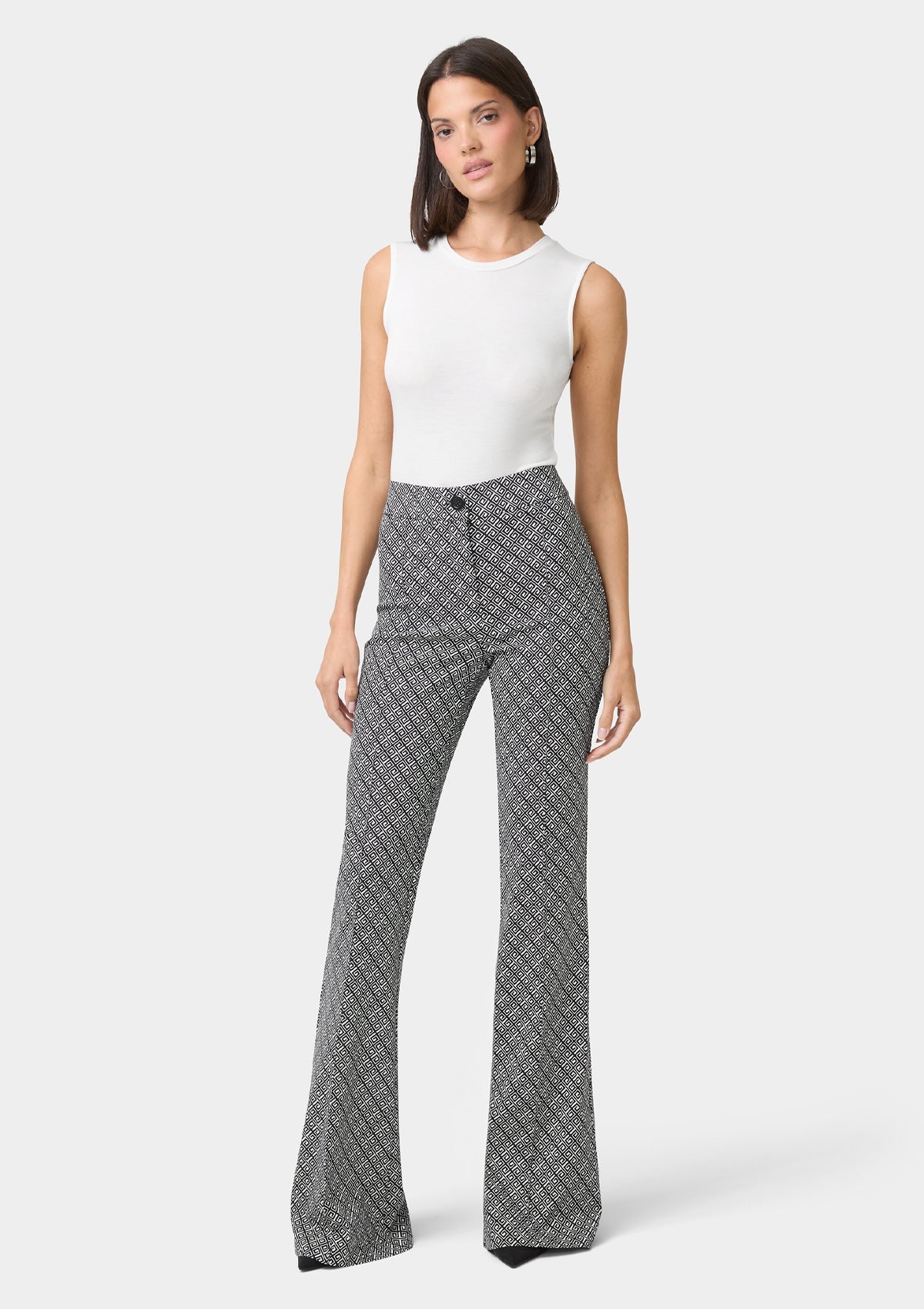 Tall High Waist Flare Dress Pants
