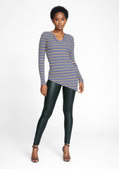 Tall Ariana Asymmetrical Stripe Top