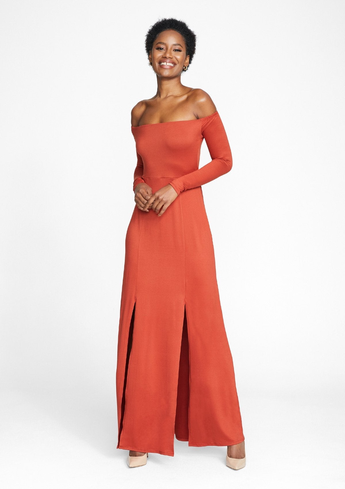 Tall Aria Off Shoulder Maxi Dress