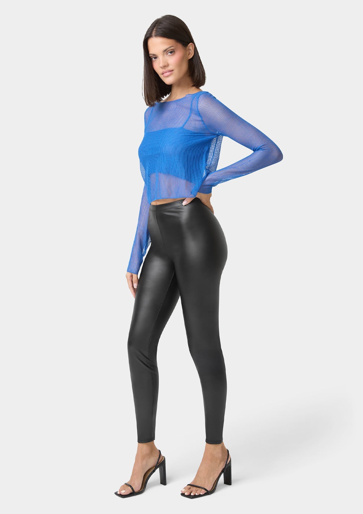 Tall High Rise Coated Leggings