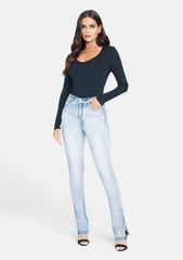 Tall Cora Side Slit Skinny Jeans