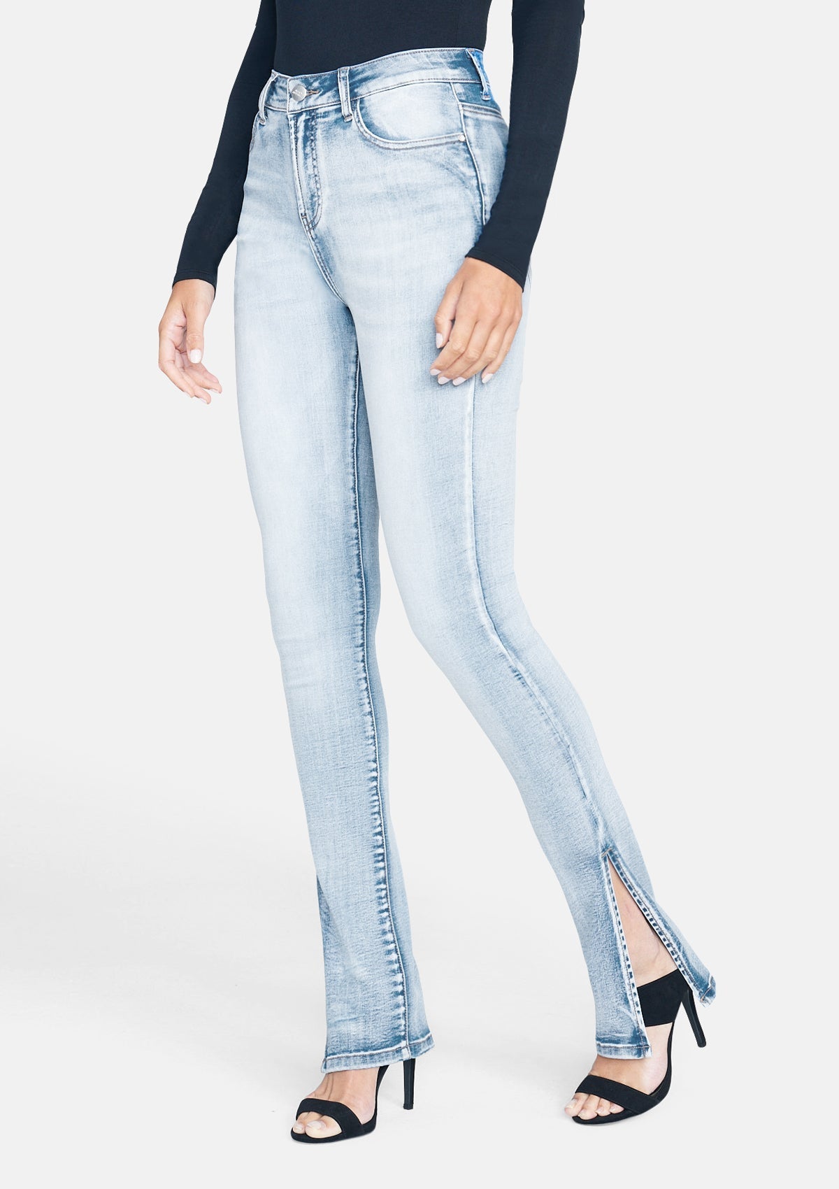 Tall Cora Side Slit Skinny Jeans