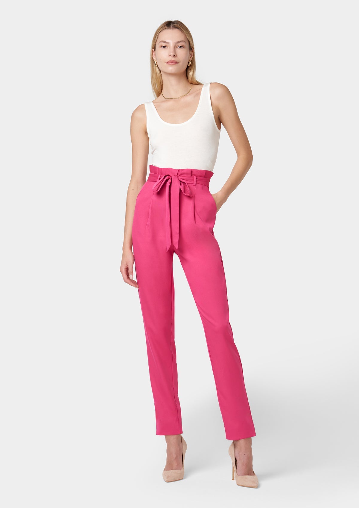 Tall Lily Tie Waist Skinny Pants
