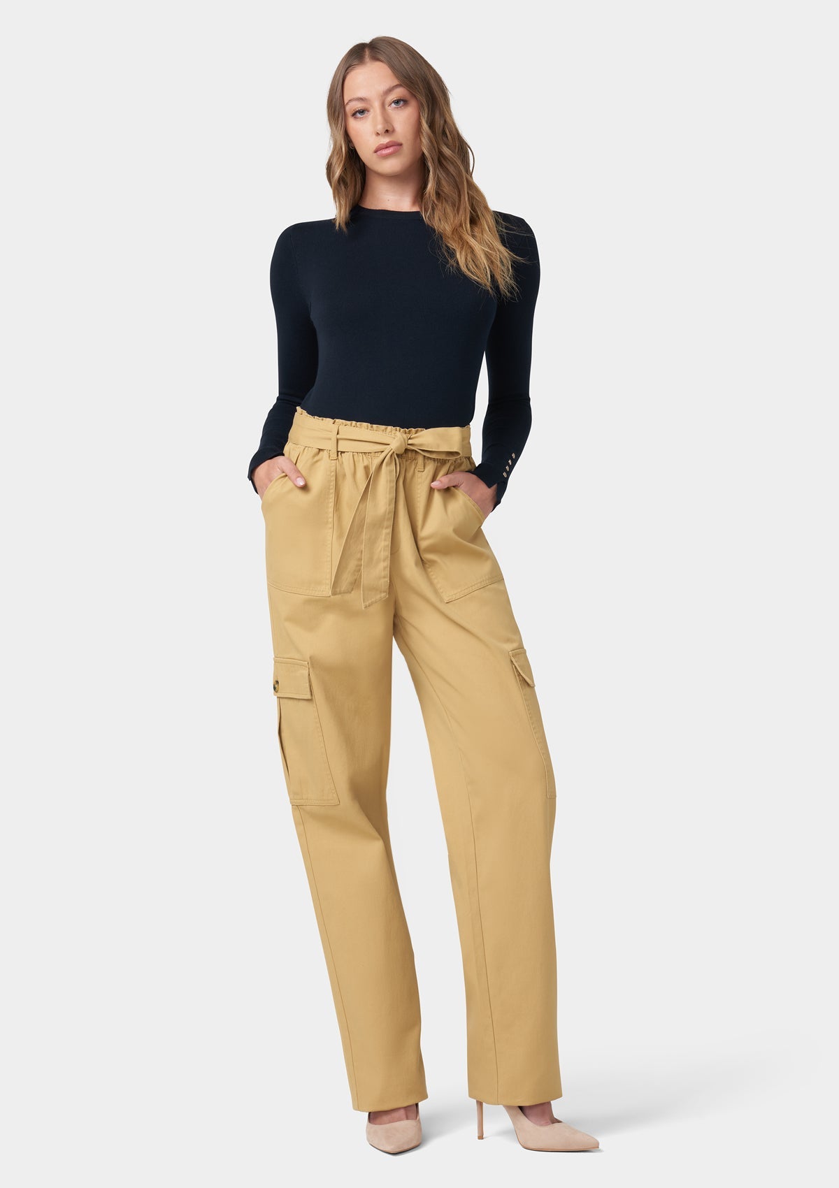 Tall Brooklyn Cargo Pants with Tie