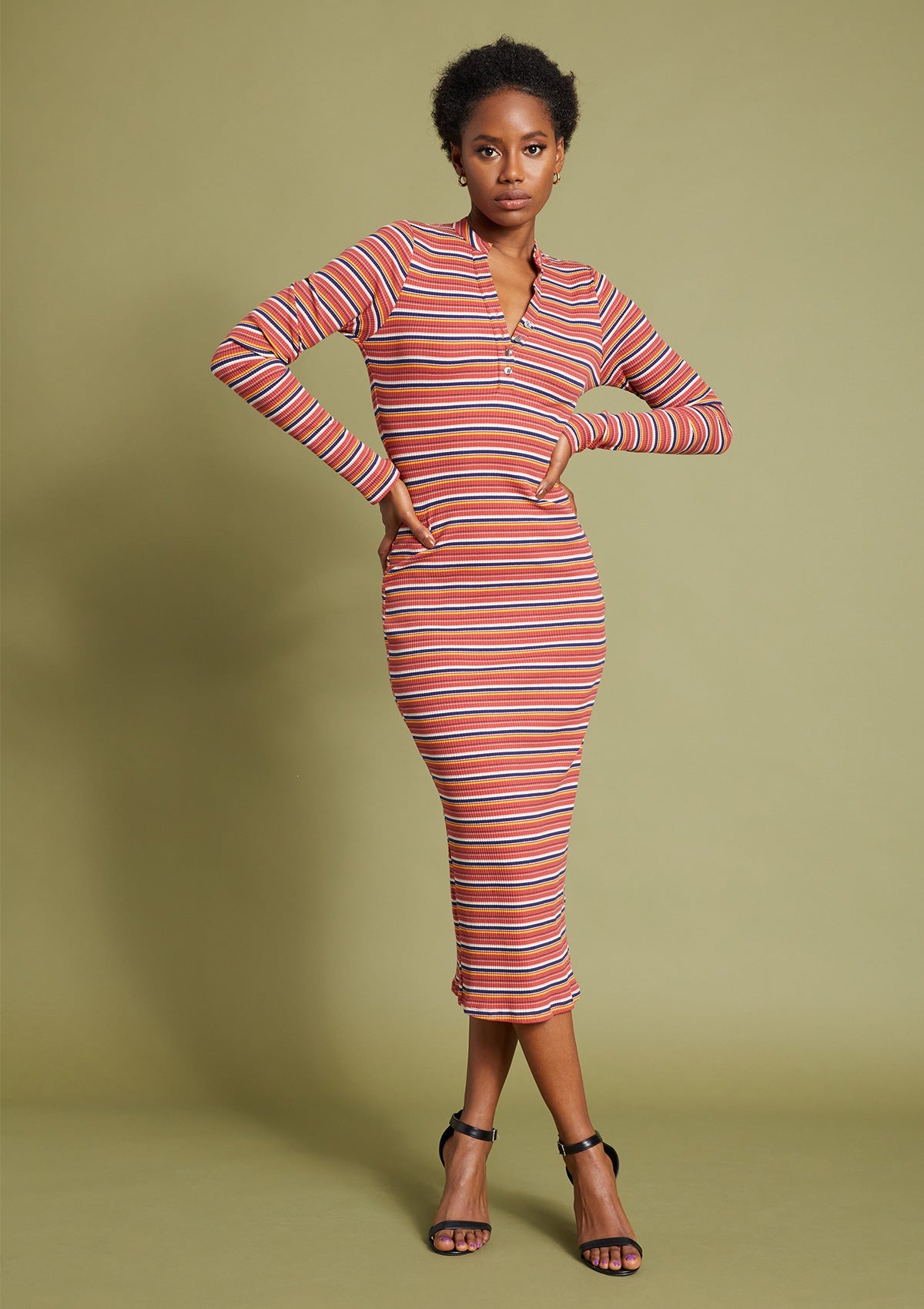 Tall Hannah Henley Midi Dress