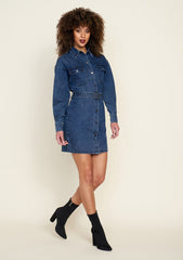 Tall Nylah Denim Shirt Dress